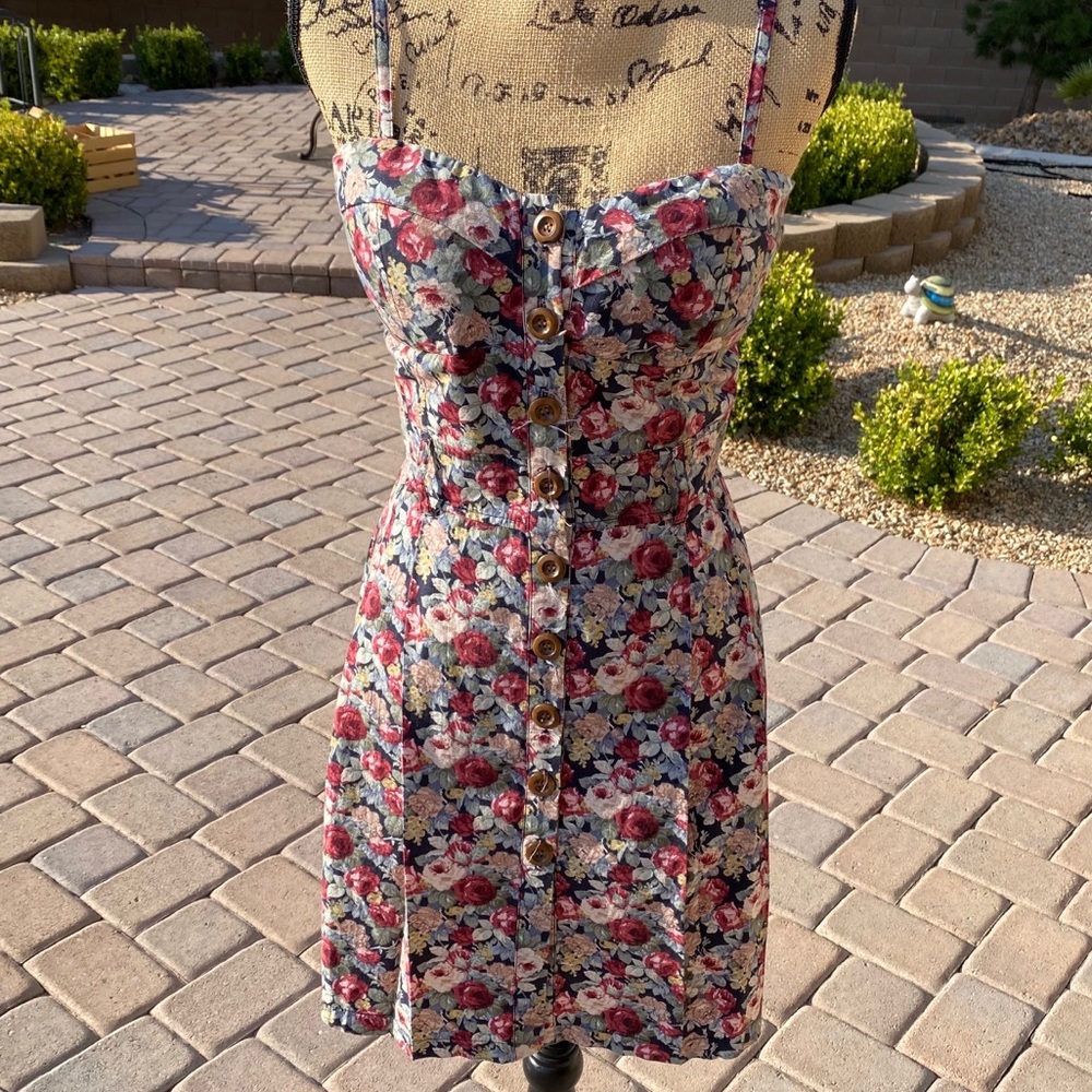 Summer Flowery Dress Spaghetti Strap